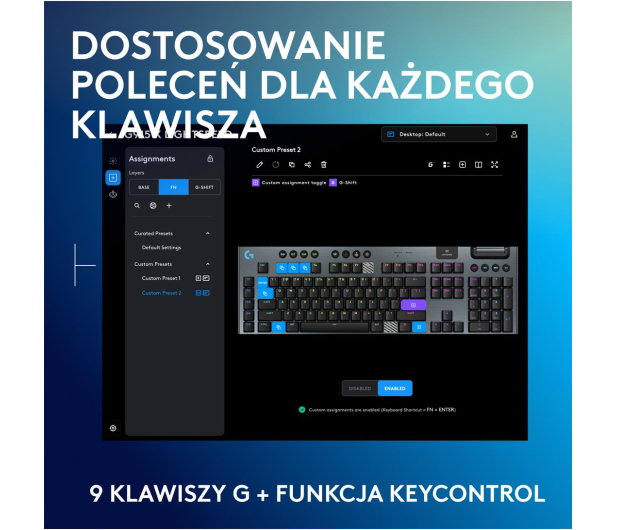 LOGITECH G915 X Lightspeed Tactile czarny 920-012676 - 1276174 - zdjęcie 4